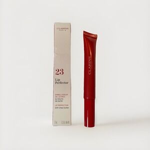 Clarins Lip Perfector whit Shea Butter #23 POMEGRANATE GLOW 0.35oz / 12ml *NEW*